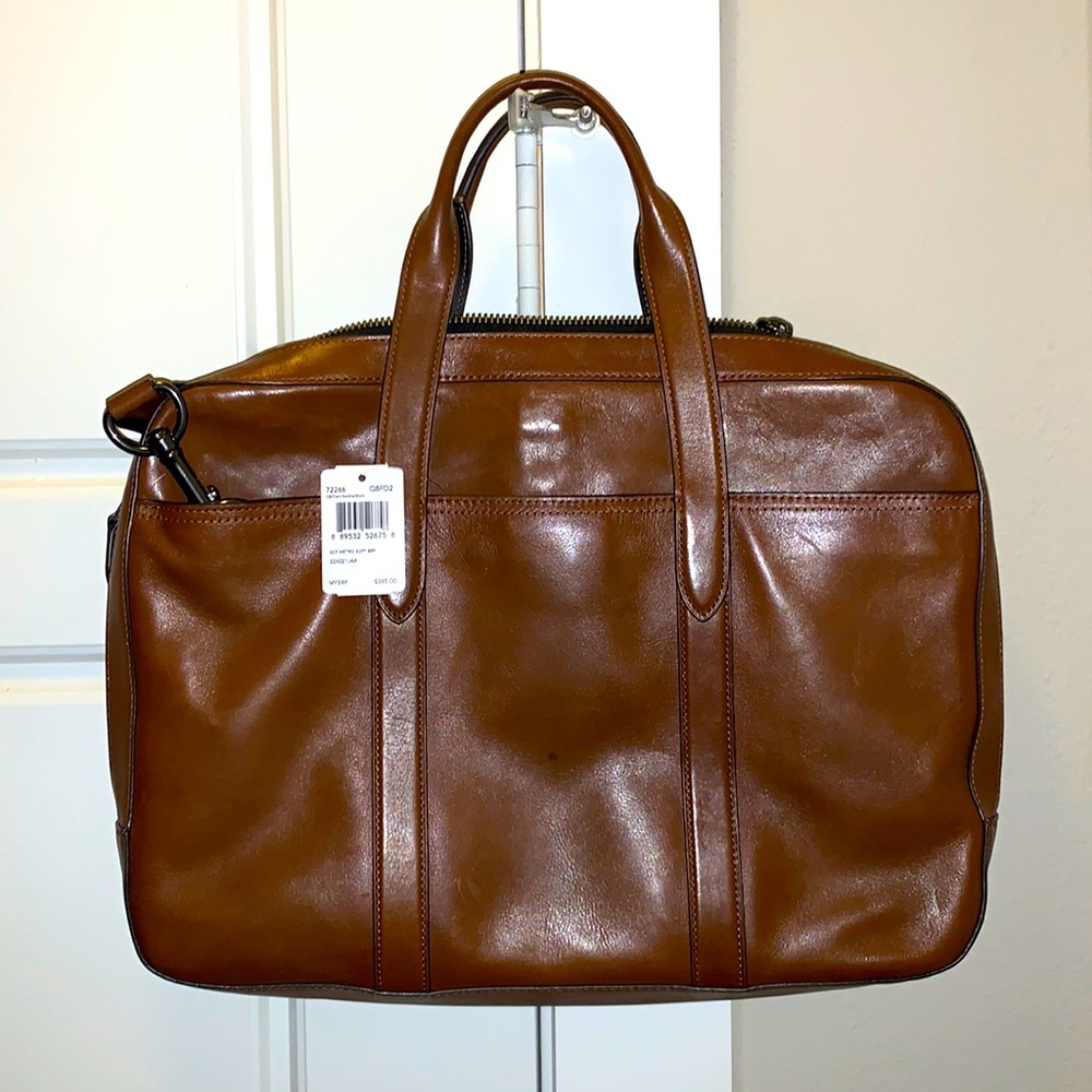 Leather Coach Messenger Bag
